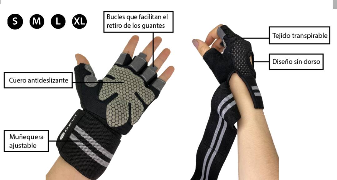 GUANTES CON MUÑEQUERAS- GRIS