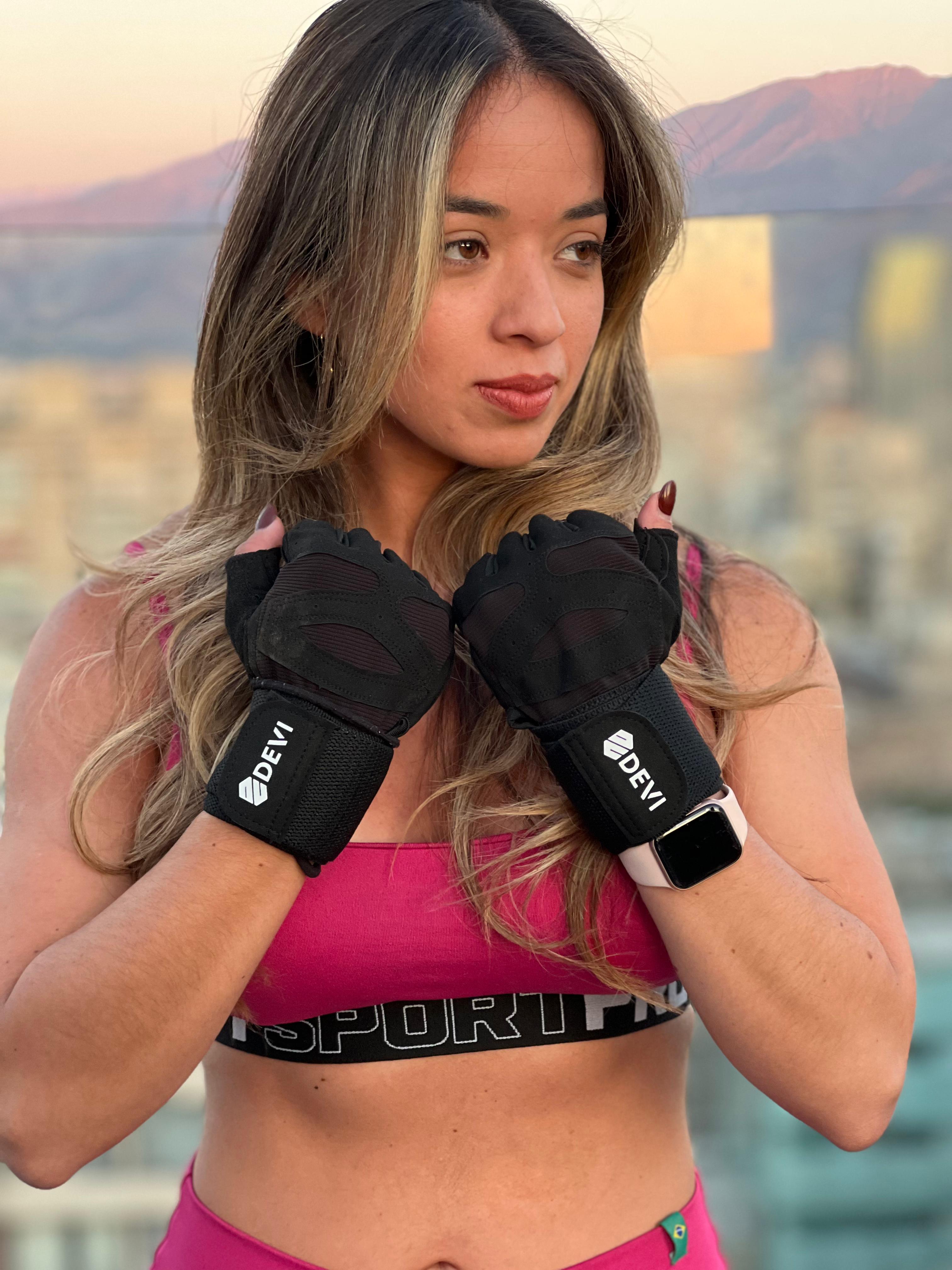 GUANTES CON MUÑEQUERAS- NEGRO