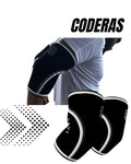 CODERAS NEOPRENO PARA GYM- NEGRO