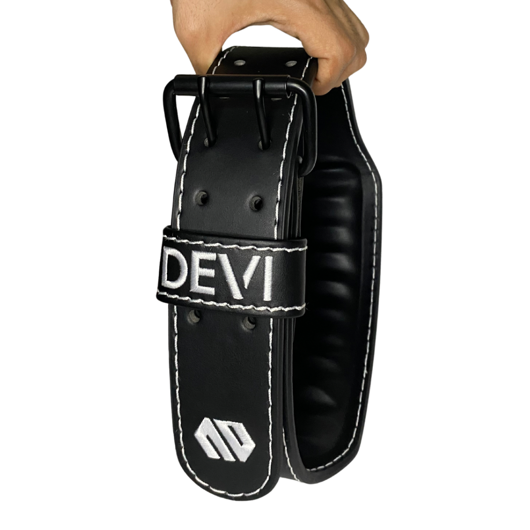 CINTURON CUERO 7MM GYM - NEGRO