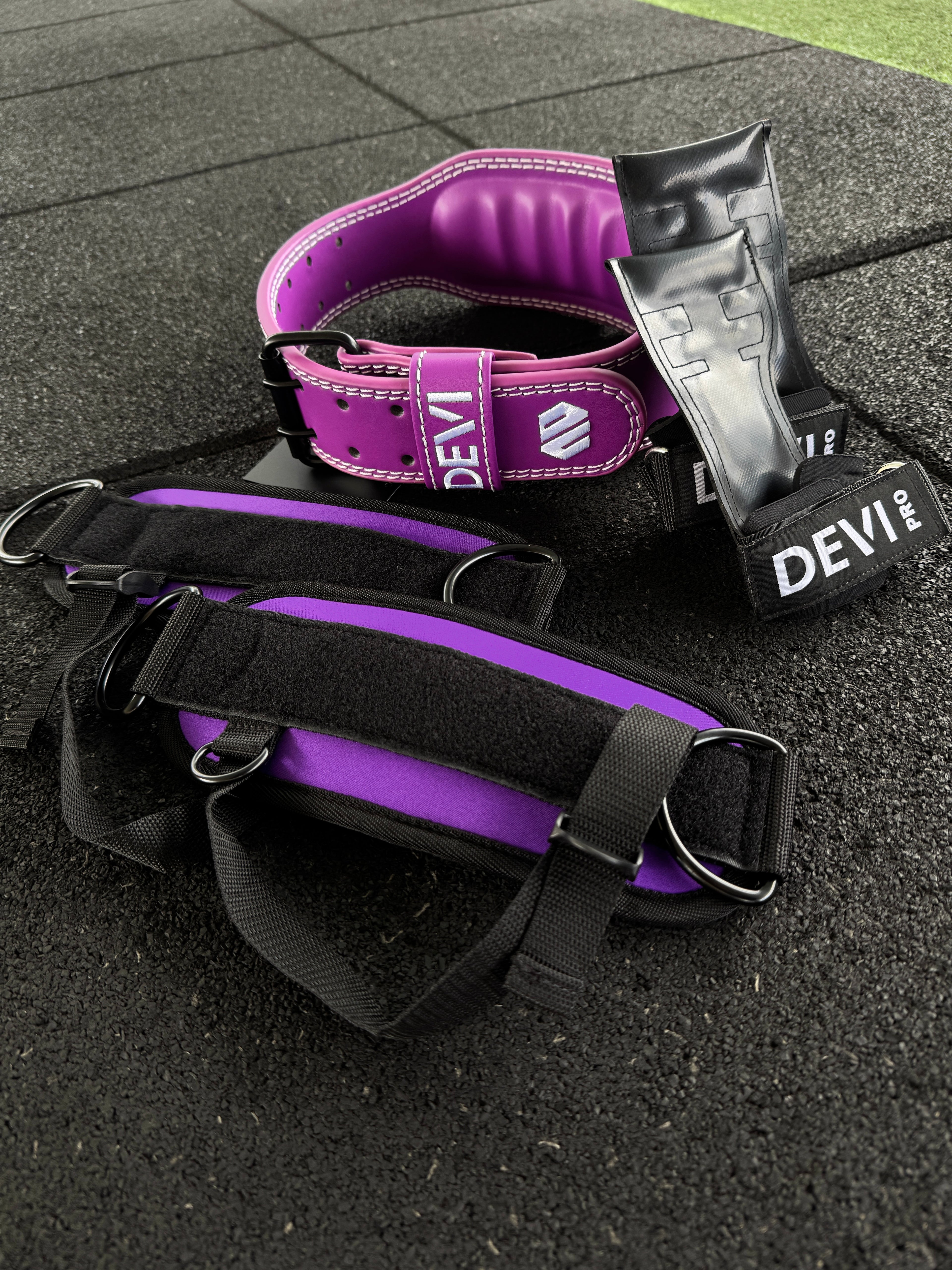 CINTURON CUERO 7MM GYM- MORADO