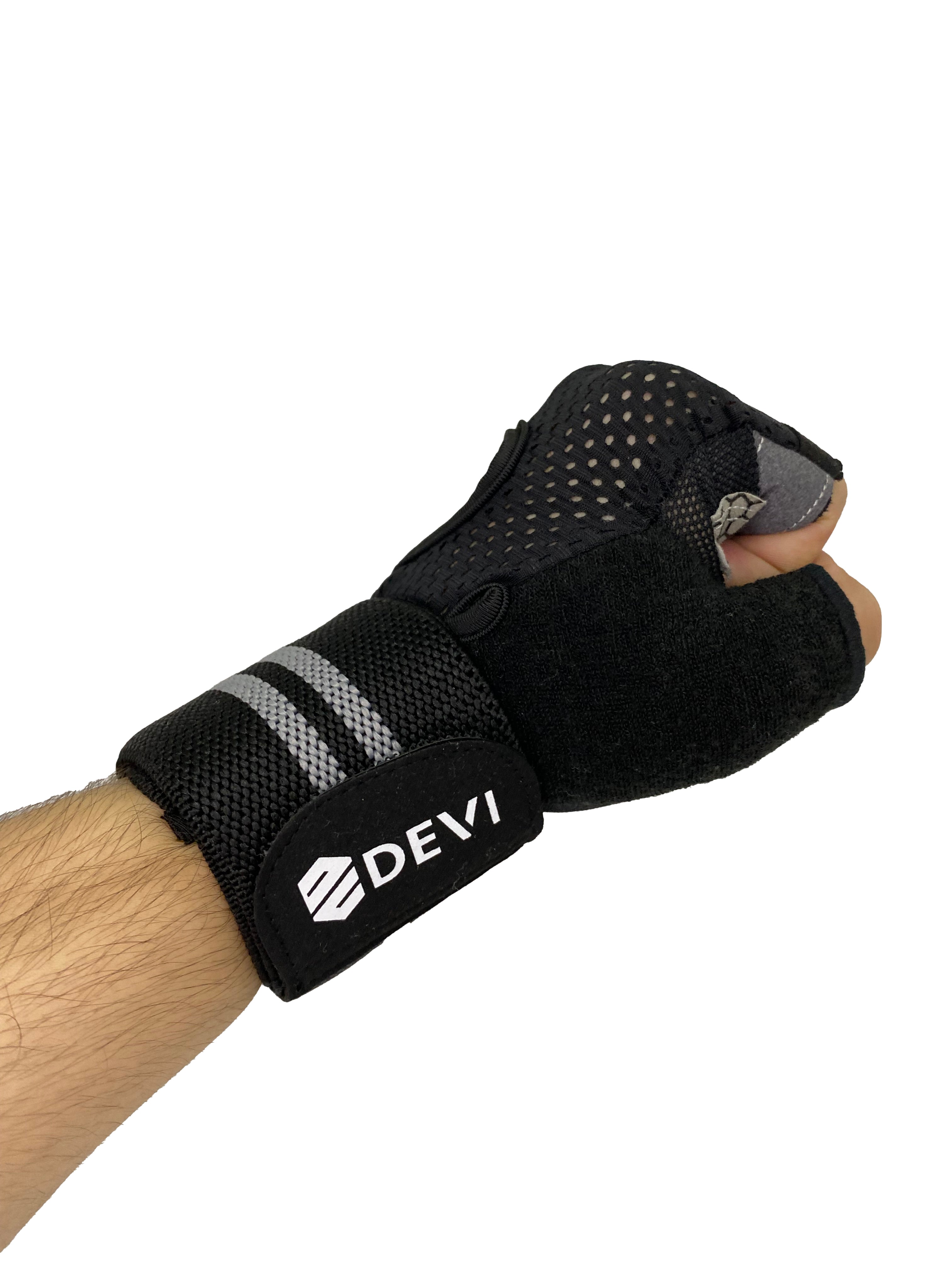 GUANTES CON MUÑEQUERAS- GRIS