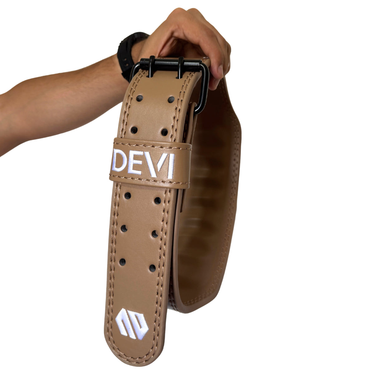 CINTURON CUERO 7MM GYM - NEGRO